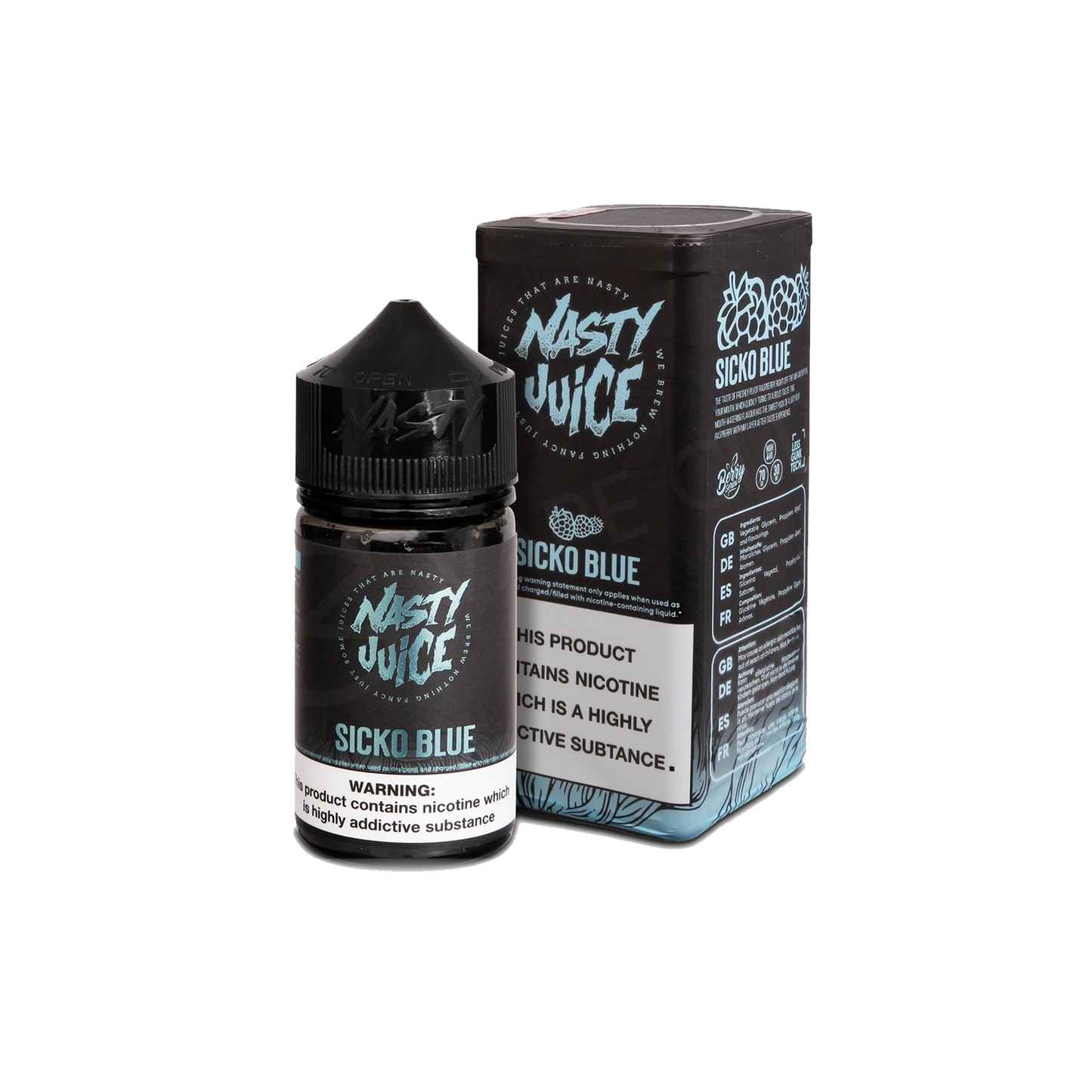 Nasty Juice Vape Juice 0mg 60ml Sicko Blue