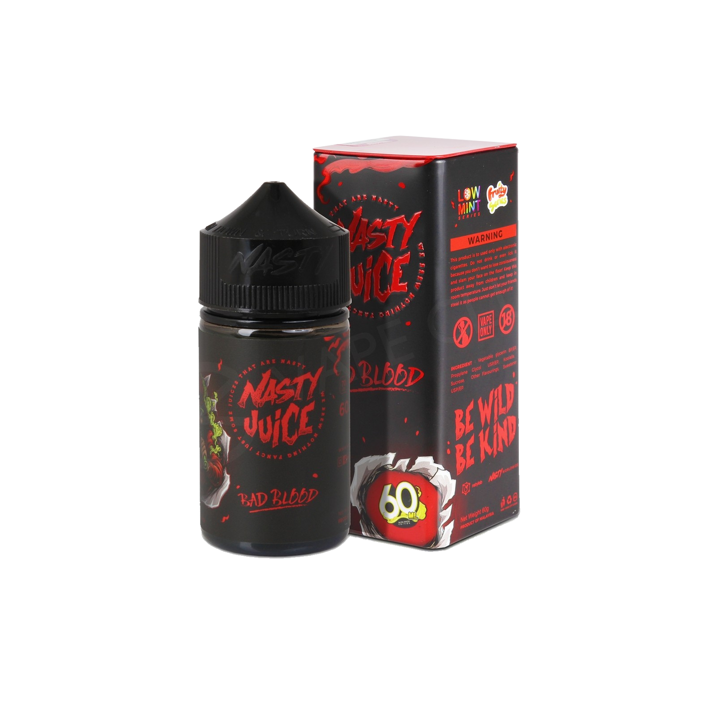 Nasty Juice Vape Juice 0mg 60ml Bad Blood