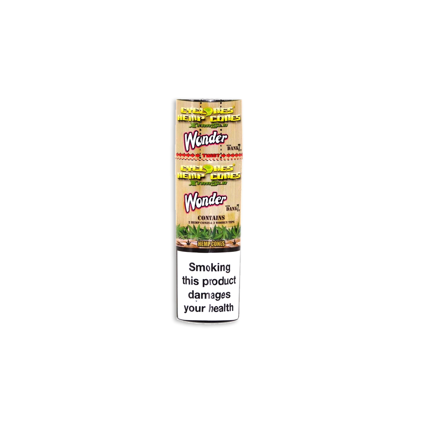 Cyclones Hemp Cones Extra Slow With Dank 7 Tip - 2 Pack