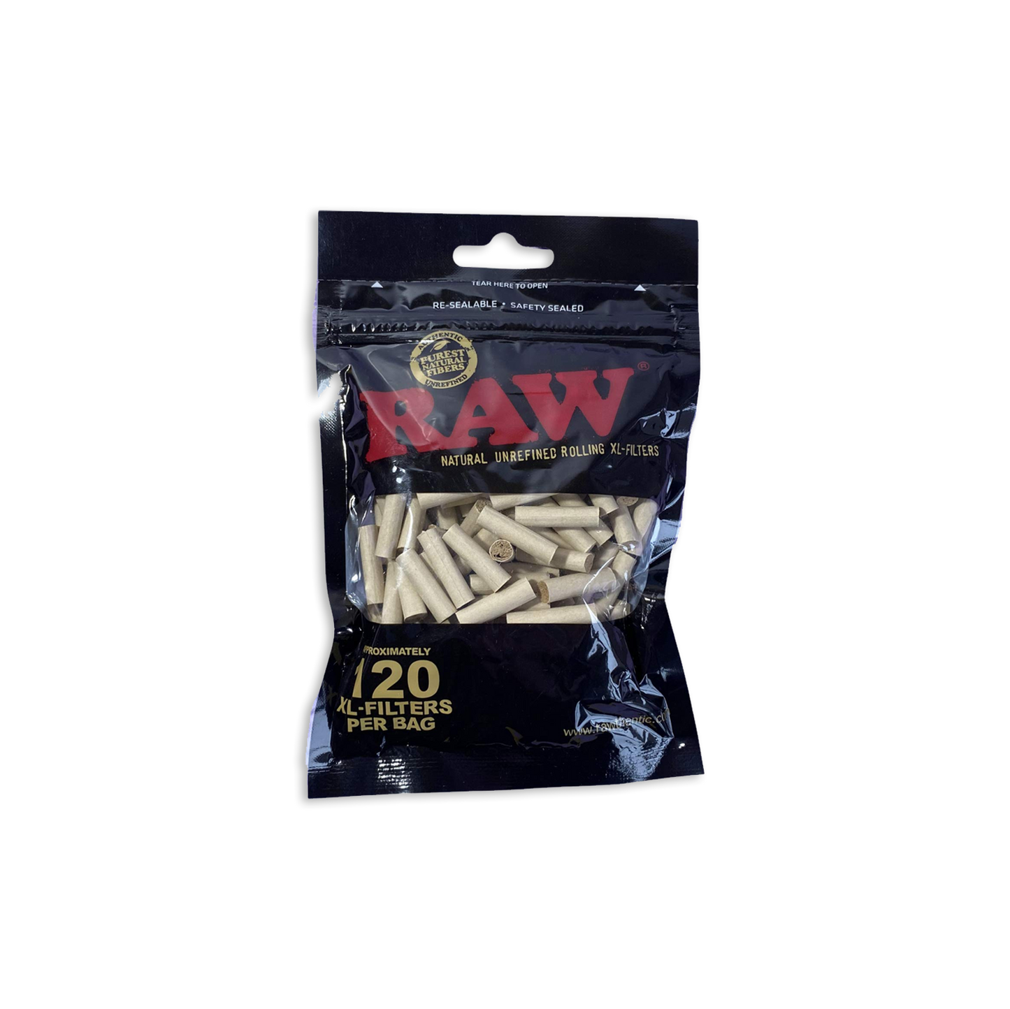 Raw Natural Unrefined Rolling XL Filters - Pack of 120