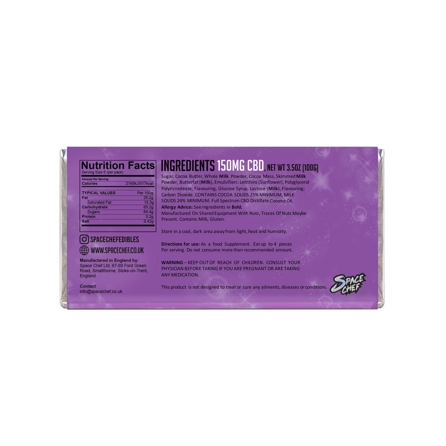 Space Chef CBD Orange popping candy - 150mg