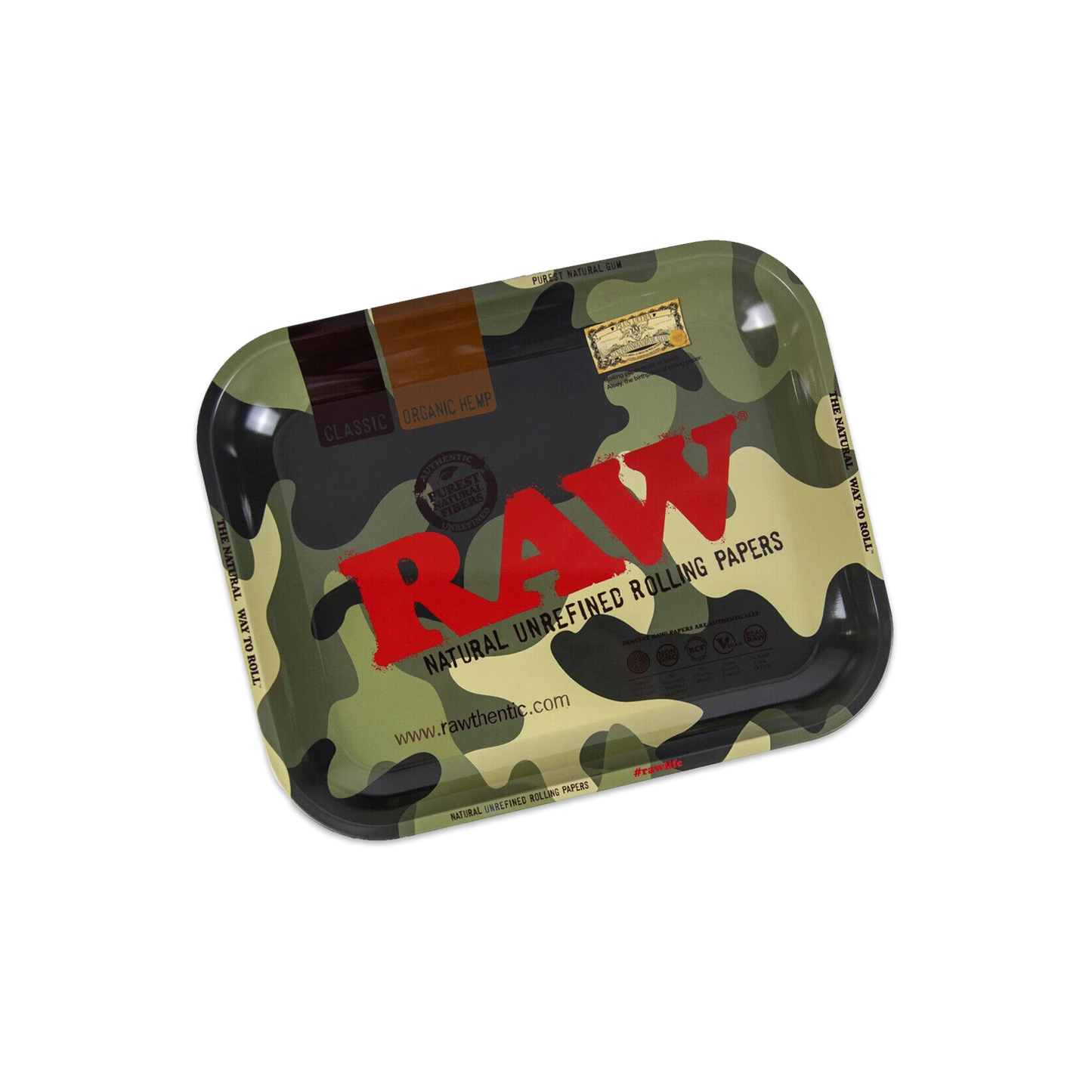 Large Raw Camo Rolling Tray