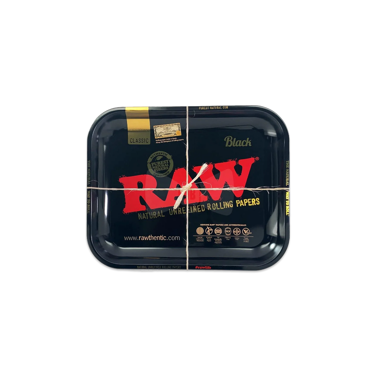 Large Raw Black Rolling Tray