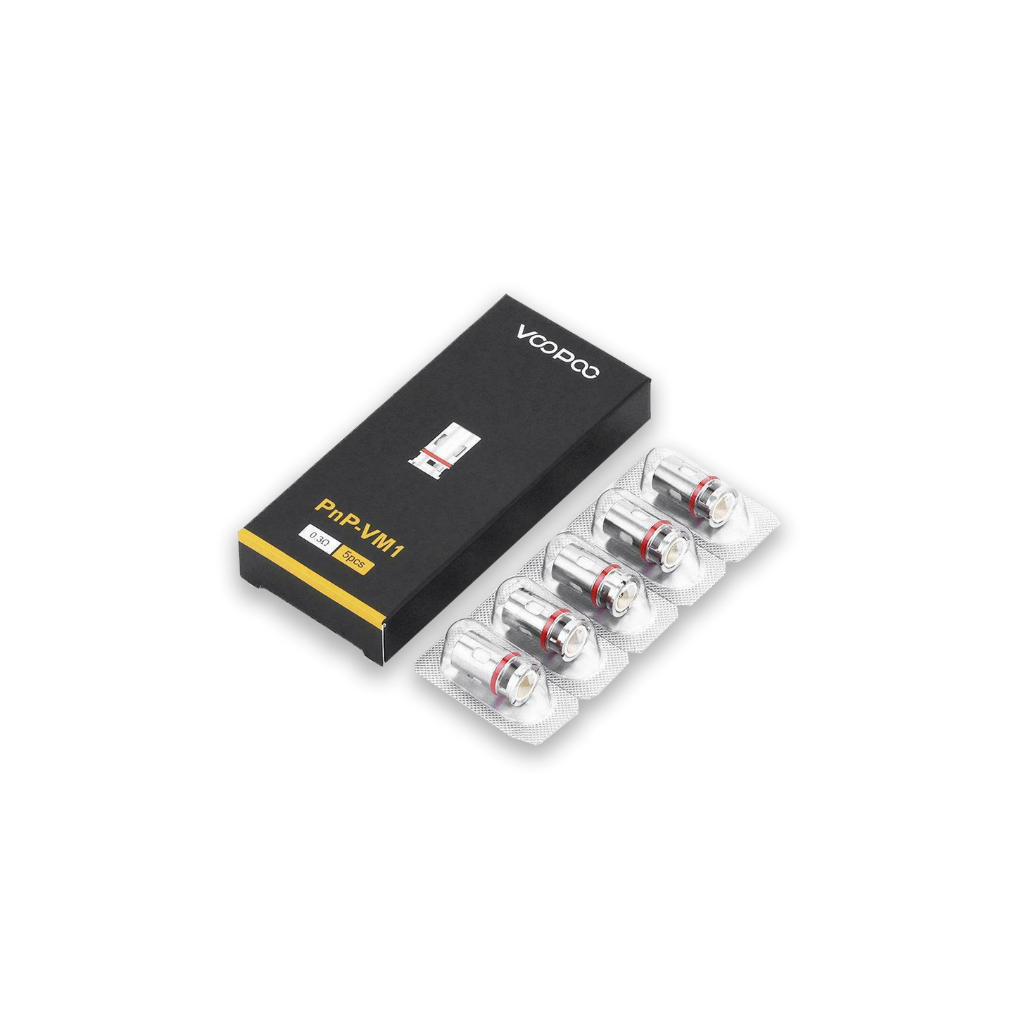 Voopoo PnP VM1 0.3 Ohm Mesh Coils, Pack of 5