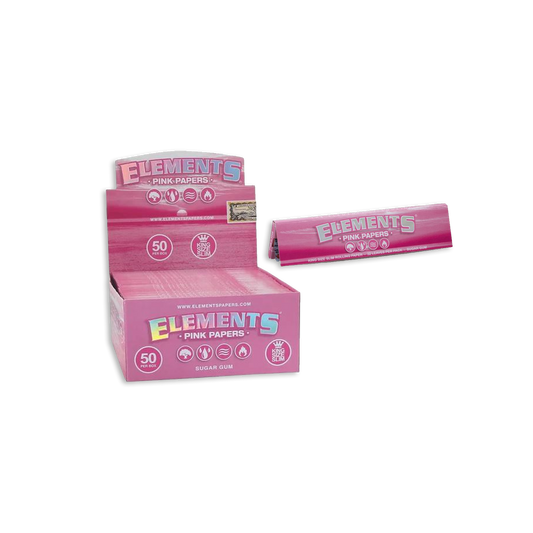 Elements Pink Papers with Sugar Gum - King Size Slim