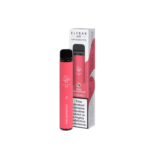 Elf Bar 600 Pink Grapefruit Disposable Vape 20mg